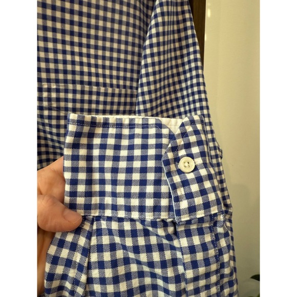 CREMIEUX CLASSICS Mens Gingham Button Down Shirt Long Sleeve Size XL Blue White - Picture 4 of 8